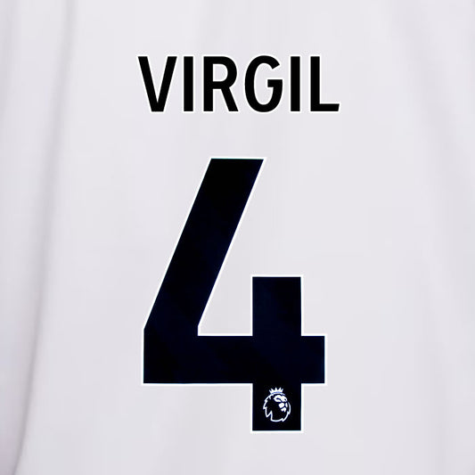 2023 2024 OFFICIAL LIVERPOOL VIRGIL 4 AWAY PLAYER SIZE NAME SET
