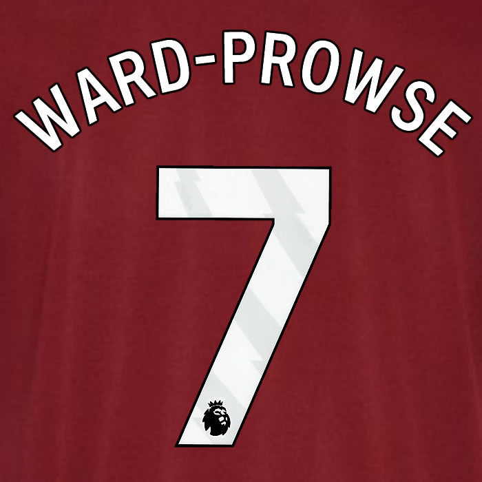 2023 2024 OFFICIAL WEST HAM WARD-PROWSE 7 HOME PLAYER SIZE NAME SET
