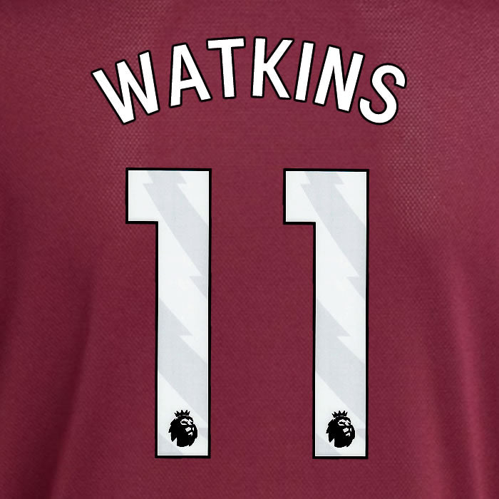 2025 2026 ASTON VILLA WATKINS 11 OFFICIAL WHITE HOME PLAYER SIZE NAMESET