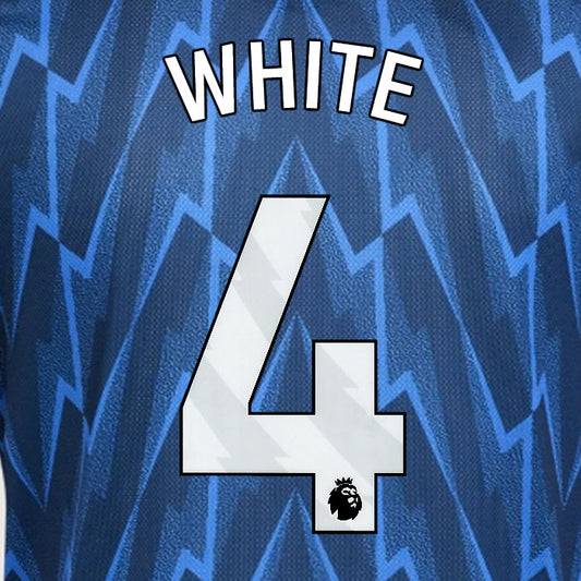 2025 2026 ARSENAL WHITE 4 WHITE AWAY OFFICIAL PLAYER SIZE NAMESET