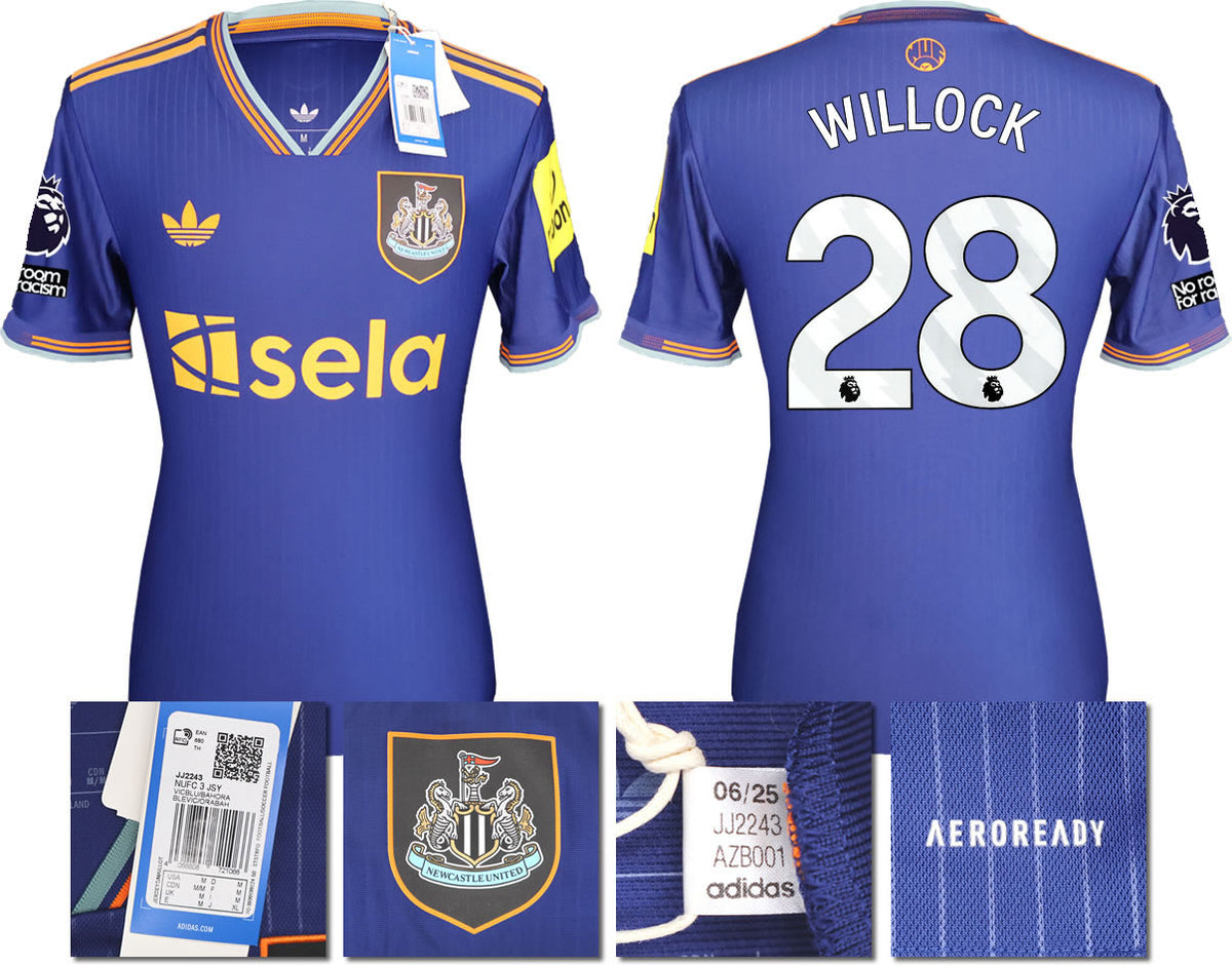 BNWT 2025/2026 Newcastle United FC adidas WILLOCK 28 3rd Shirt