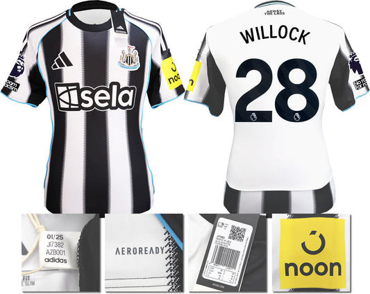 BNWT 2025 2026 NEWCASTLE UNITED HOME SHIRT WILLOCK 28 MEN'S