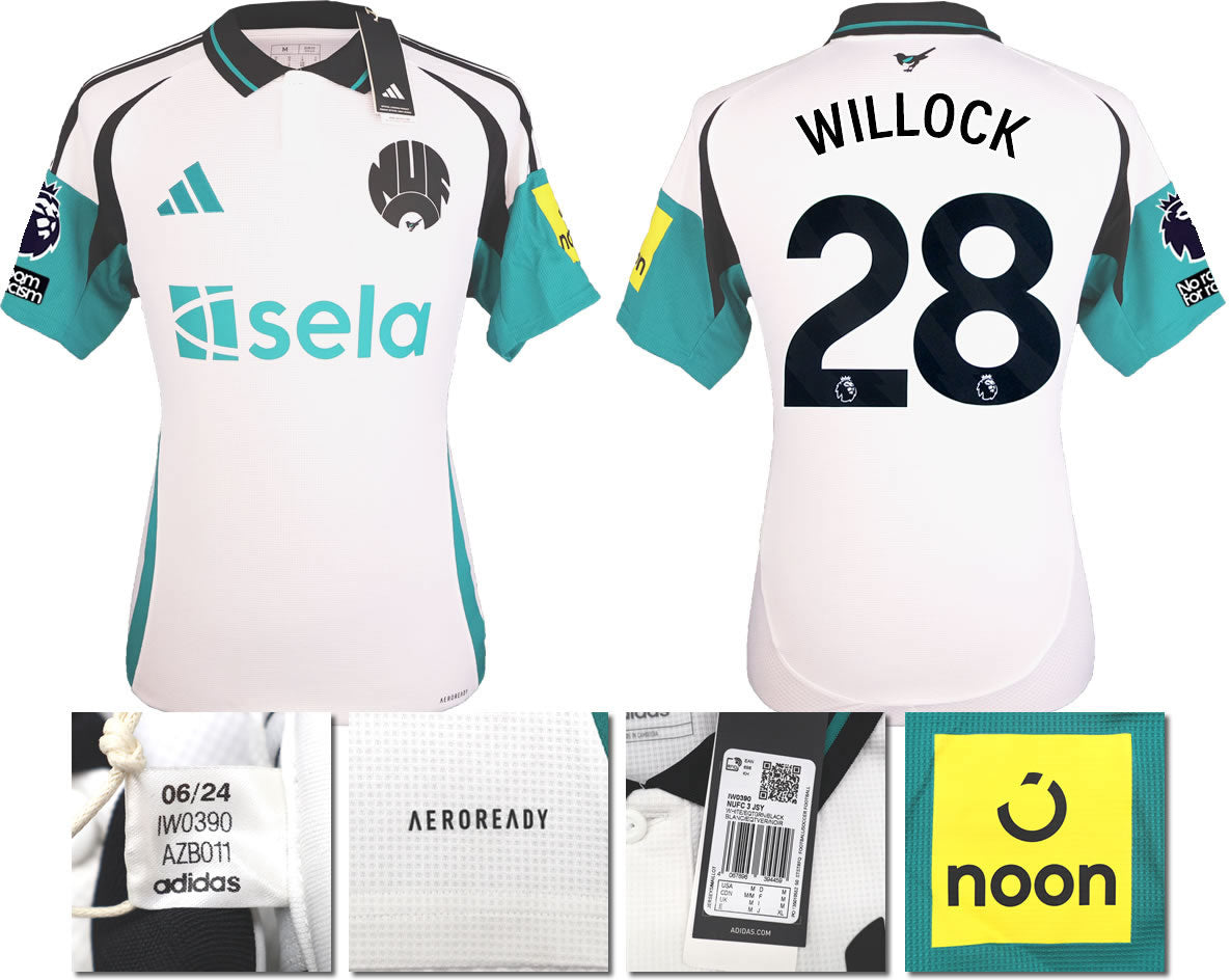 BNWT 2024 2025 NEWCASTLE UNITED 3RD SHIRT WILLOCK 28 MEN'S