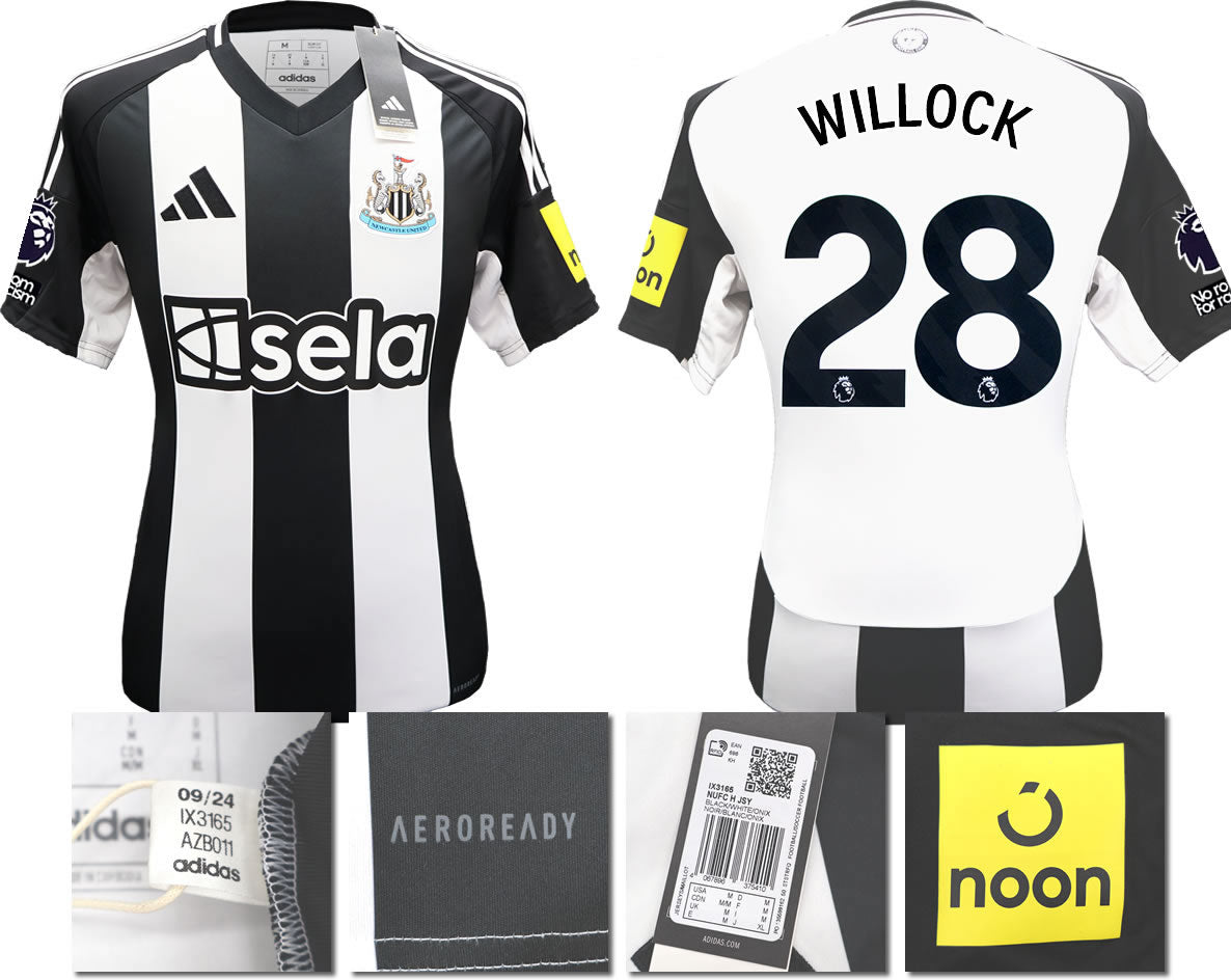 BNWT 2024 2025 NEWCASTLE UNITED HOME SHIRT WILLOCK 28 MEN'S