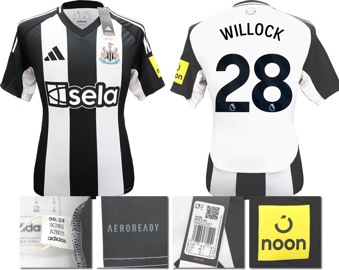 BNWT 2024 2025 NEWCASTLE UNITED HOME SHIRT WILLOCK 28 MEN'S