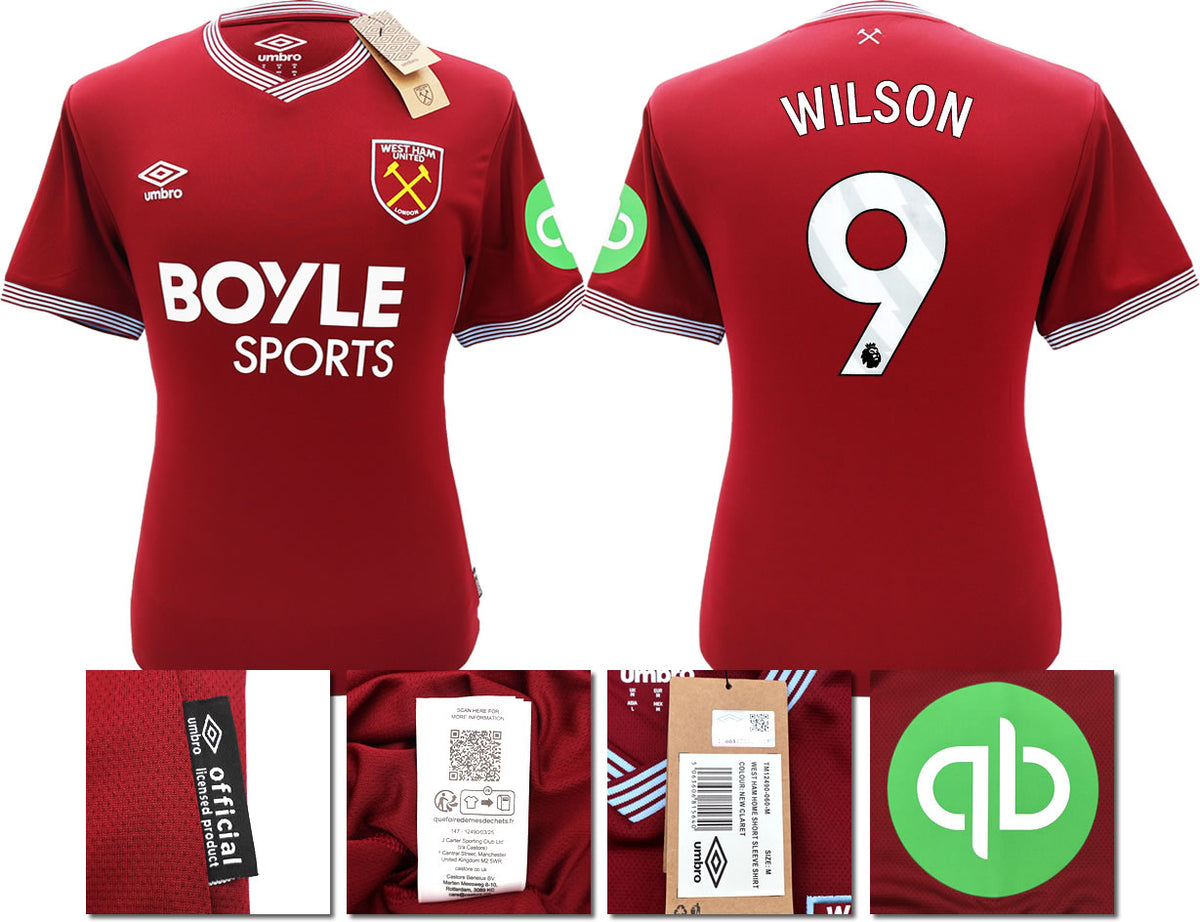 BNWT 2025 2026 WEST HAM HOME SHIRT WILSON 9 MEN'S