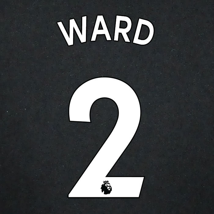 2019 2020 CRYSTAL PALACE WARD 2 WHITE AWAY OFFICIAL PLAYER SIZE NAME SET