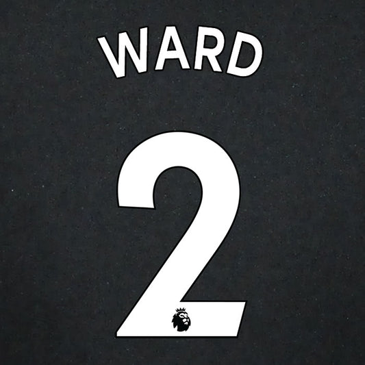 2019 2020 CRYSTAL PALACE WARD 2 WHITE AWAY OFFICIAL PLAYER SIZE NAME SET