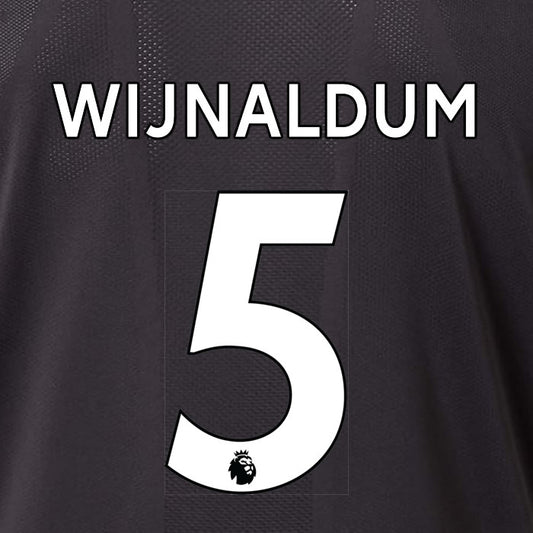 2019 2020 LIVERPOOL WIJNALDUM 5 WHITE AWAY OFFICIAL PLAYER SIZE NAME SET