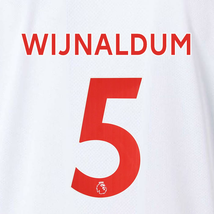 2019 2020 LIVERPOOL WIJNALDUM 5 WHITE 3RD OFFICIAL PLAYER SIZE NAME SET