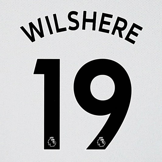 2019 2020 WEST HAM WILSHERE 19 WHITE AWAY OFFICIAL PLAYER SIZE NAME SET