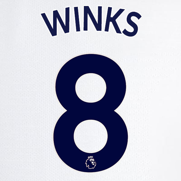 2019 2020 TOTTENHAM HOTSPUR WINKS 8 WHITE HOME OFFICIAL PLAYER SIZE NAME SET