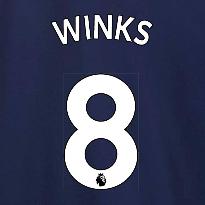 2019 2020 TOTTENHAM HOTSPUR WINKS 8 WHITE AWAY OFFICIAL PLAYER SIZE NAME SET