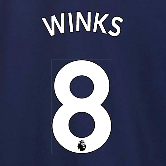 2019 2020 TOTTENHAM HOTSPUR WINKS 8 WHITE AWAY OFFICIAL PLAYER SIZE NAME SET