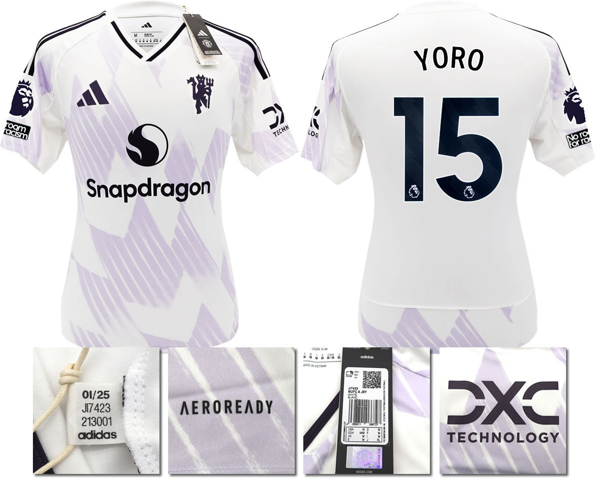 BNWT 2025 2026 MANCHESTER UNITED ADIDAS AWAY SHIRT YORO 15 MEN'S