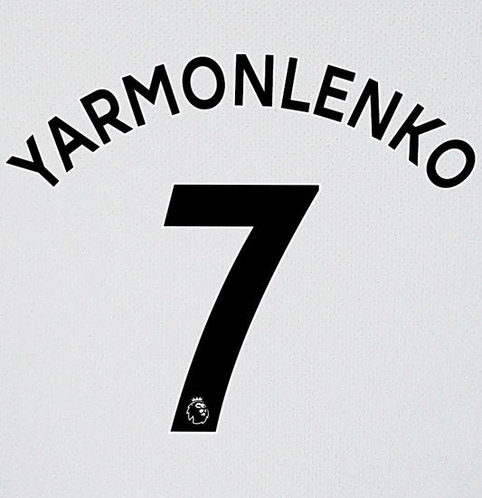 2019 2020 WEST HAM YARMOLENKO 7 WHITE AWAY OFFICIAL PLAYER SIZE NAME SET