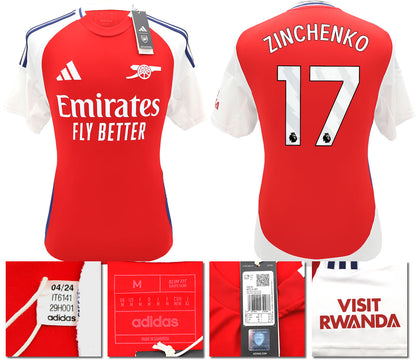 BNWT 2024 2025 ARSENAL ADIDAS HOME SHIRT ZINCHENKO 17 MEN'S SIZES