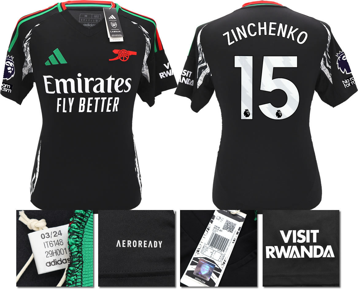 BNWT 2024/2025 ARSENAL F.C. ADIDAS AWAY SHIRT ZINCHENKO 15