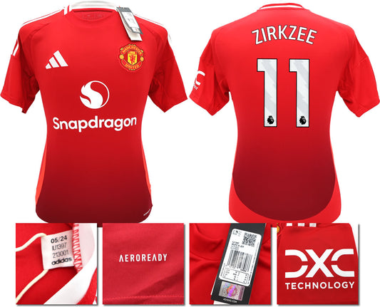BNWT 2024 2025 MANCHESTER UNITED HOME SHIRT ZIRKZEE 11 MEN'S