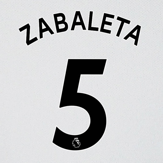 2019 2020 WEST HAM ZABALETA 5 WHITE AWAY OFFICIAL PLAYER SIZE NAME SET