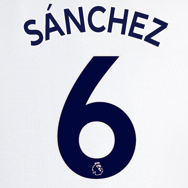 2019 2020 TOTTENHAM HOTSPUR SÁNCHEZ 6 WHITE HOME OFFICIAL PLAYER SIZE NAME SET
