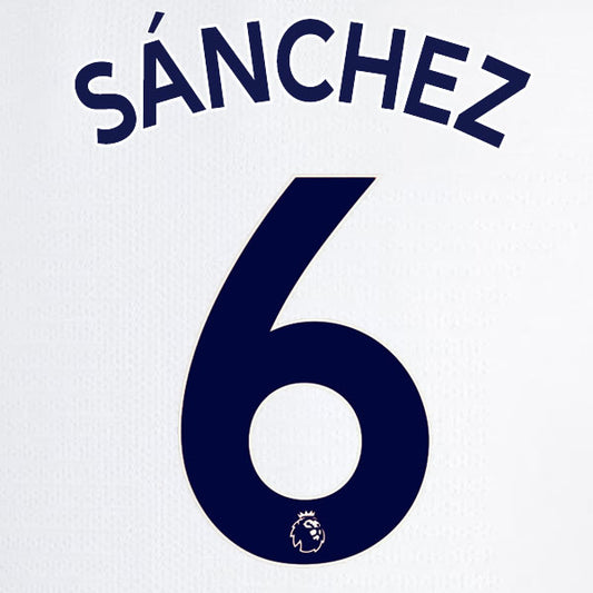 2019 2020 TOTTENHAM HOTSPUR SÁNCHEZ 6 WHITE HOME OFFICIAL PLAYER SIZE NAME SET